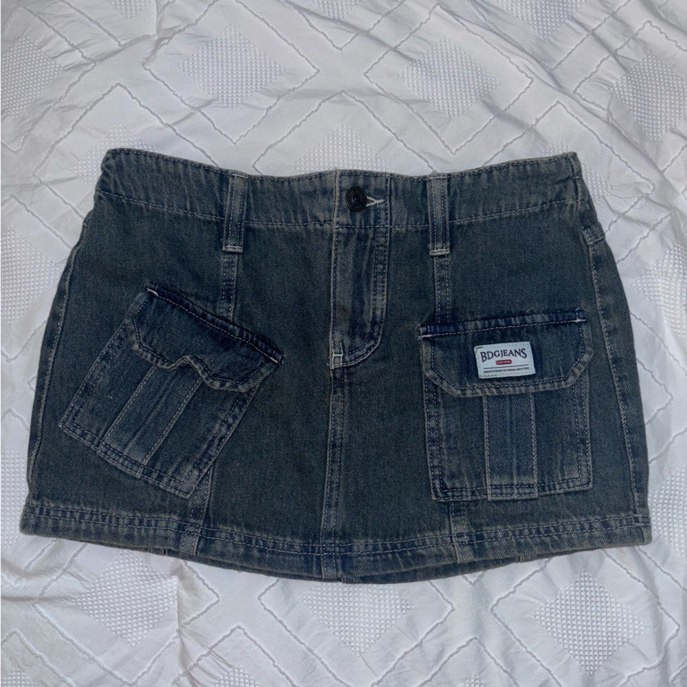 BDG Mini Denim Cargo Skirt